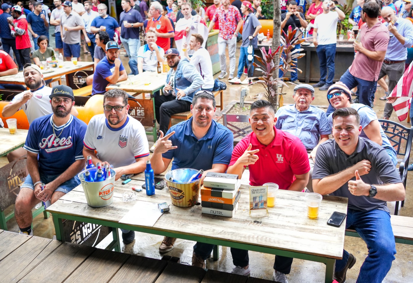 Packed watch party Houston World Cup bar